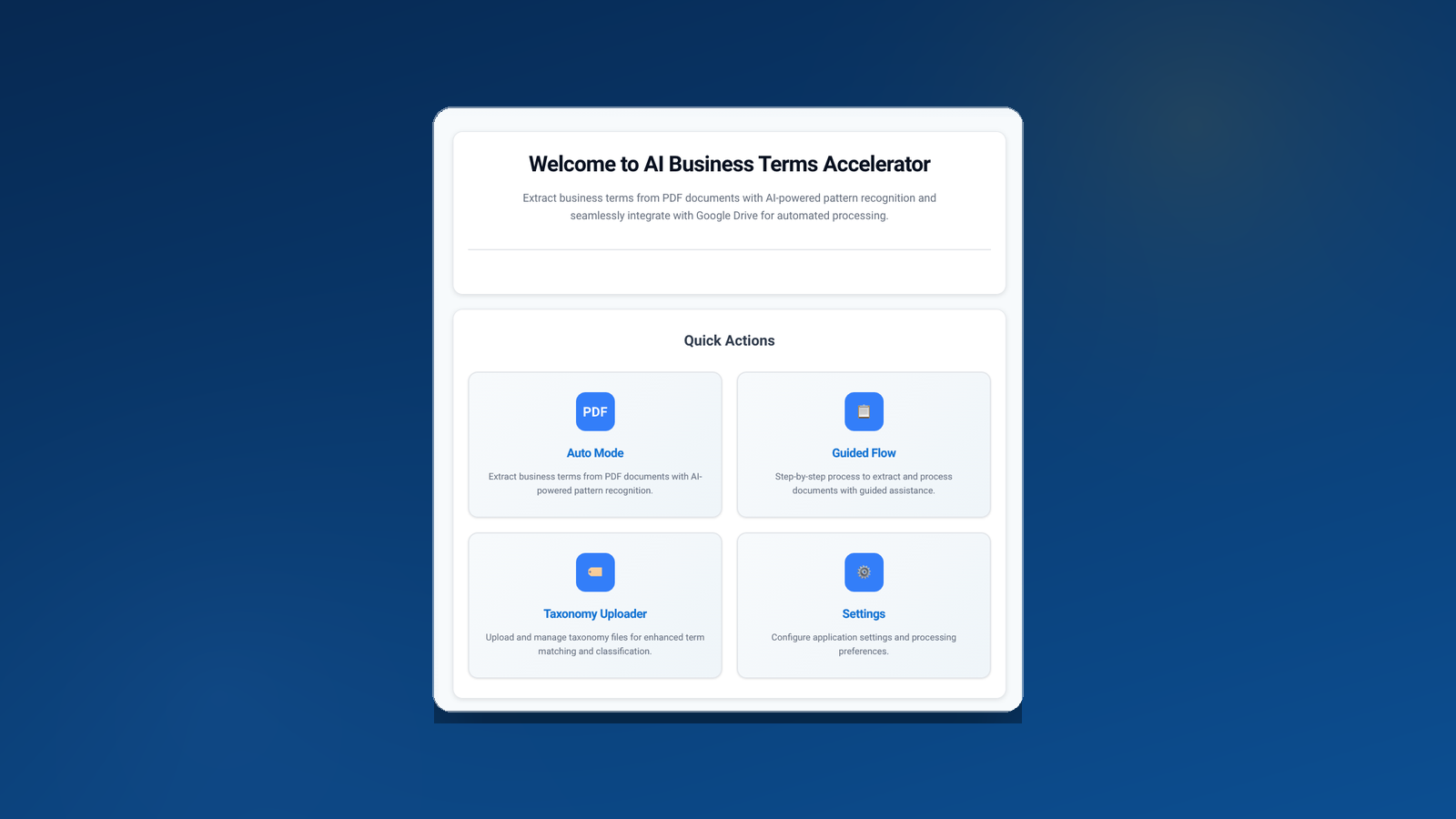AI Business Terms Accelerator preview